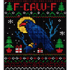 Funny Crow Raven Christmas Knit Art