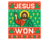 Jesus Won hässlicher Weihnachtspullover-Stil, christlich