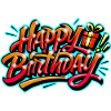 Graffiti HAPPY BIRTHDAY Name gift ideal