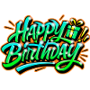 Graffiti HAPPY BIRTHDAY Name gift ideal