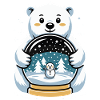 Polarbaer Schneekugel Impression