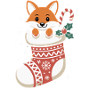 Fox in the Christmas sock