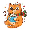 Kuschelkätzchen Winterkaffee mit Sahne