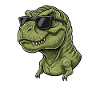 Funny T-Rex Cartoon Dinosaur Sunglasses