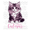 Chaton mauve Noël Catmas