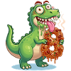 Dinosaur 8th Birthday Dino Number 8