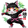 Japanese Kawaii Ninja Cat