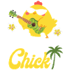 Hawaiian Ukulele Uke Chicken Girl