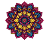 Bunter Mandala Blütenmuster