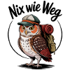 Waldwanderer Eule mit Rucksack