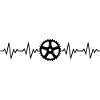 Crank Crank Bicycle MTB ECG Heartbeat