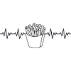 Pommes Frites Fries Fritten EKG Herzschlag