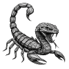 Geometrischer Skorpion Polygon