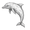 Geometrischer Polygon-Delfin