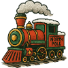 North Pole Locomotive Retro