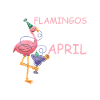 April Birthday Flamingo Saying Funny