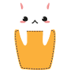 Chat dans la poche poitrine