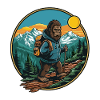 Süßes Bigfoot Wandern Camping Bergabenteuer