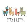Stay Fluffy – Cute Alpaca Motif