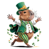 Leprechaun Hamster Festive Print