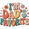 Dad's Favorite Bunte Botschaft