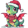 Dragon Christmas Xmas