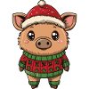 Pig Christmas Xmas Wild Boar