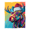 Moose Christmas Portrait