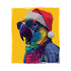 Parrot Christmas Portrait