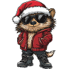 Hérisson Noël Hiver