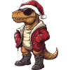 Dinosaur T-Rex Christmas Winter