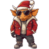Dinosaur triceratops Christmas Winter