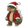 Dinosaur stegosaurus Christmas Winter