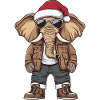 Noël Éléphant Hiver
