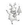 Winter Joy Reindeer Sheep