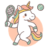 Unicorn Tennis, Kids Shirt