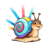 Regenbogen-Schnecke Farbexplosion