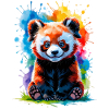 Bunter Aquarell-Panda