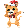 Funny Christmas cat dancing dabbing