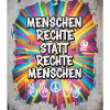 Buntes Graffiti Menschenrechte Statement