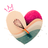 Heart with Crown - Baking