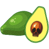 Avocado skull