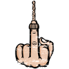 Mittelfinger Stinkefinger Bohrmaschine Design