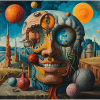 Surreal Planets-Skull