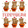 Weihnachts-Teddy im Geschenkpaket