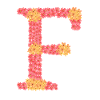 Your initial "F" with flowers