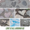 Collage Natural Look - Heart Shaped Stones