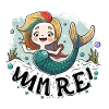Rainbow Mermaid Splash Illustration