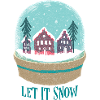 Snow Globe Village in Winter