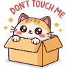 Chat dans Boîte: Ne Pas Toucher